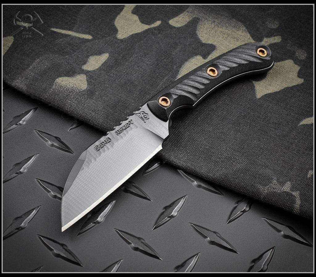 RMJ Coho- Small EDC Knife- Tungsten Gray- Black G-10 Handle